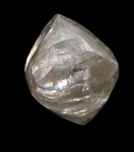 Diamond (2.24 carat gray octahedral crystal) from Oranjemund District, southern coastal Namib Desert, Namibia