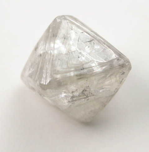 Diamond (2.27 carat pale-gray octahedral crystal) from Oranjemund District, southern coastal Namib Desert, Namibia