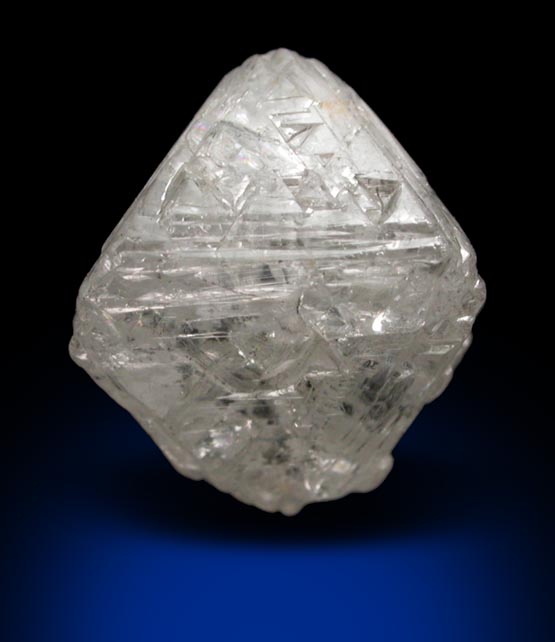 Diamond (3.55 carat pale-gray octahedral crystal) from Oranjemund District, southern coastal Namib Desert, Namibia
