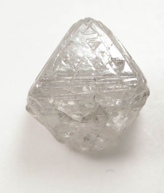 Diamond (3.55 carat pale-gray octahedral crystal) from Oranjemund District, southern coastal Namib Desert, Namibia