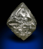 Diamond (5.48 carat dark-gray octahedral crystal) from Mbuji-Mayi (Miba), 300 km east of Tshikapa, Democratic Republic of the Congo