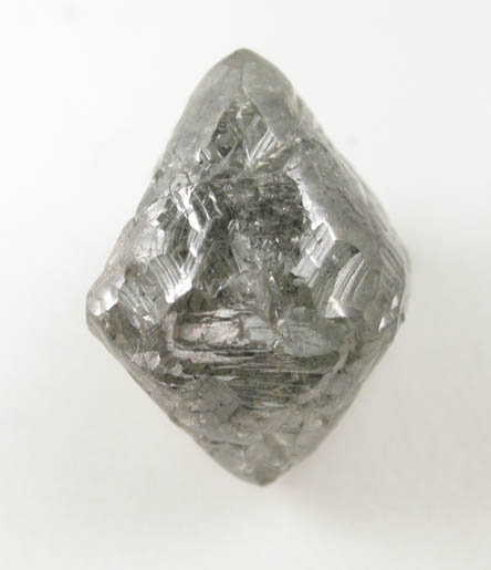 Diamond (4.26 carat dark-gray octahedral crystal) from Mbuji-Mayi (Miba), 300 km east of Tshikapa, Democratic Republic of the Congo