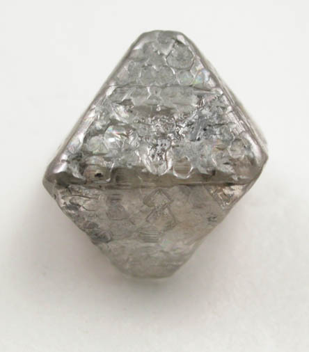 Diamond (2.77 carat dark-gray octahedral crystal) from Mbuji-Mayi (Miba), 300 km east of Tshikapa, Democratic Republic of the Congo