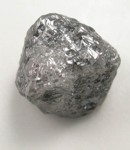 Diamond (2.80 carat dark-gray octahedral crystal) from Mbuji-Mayi (Miba), 300 km east of Tshikapa, Democratic Republic of the Congo