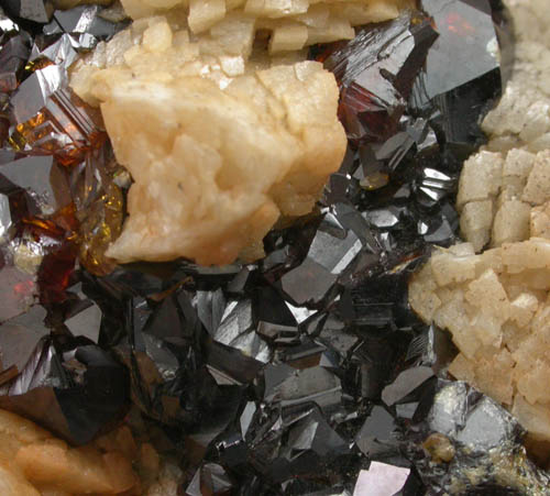 Sphalerite and Dolomite from Mina Troya, Mutiloa, 19 km southwest of San Sebastin, Pais Vasco, Spain