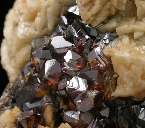 Sphalerite and Dolomite from Mina Troya, Mutiloa, 19 km southwest of San Sebastin, Pais Vasco, Spain