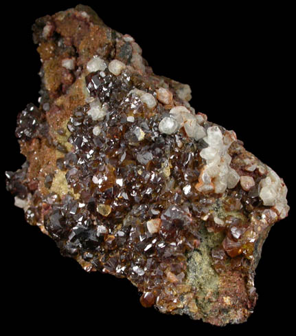 Sphalerite, Dolomite, Quartz from Mina Troya, Mutiloa, 19 km southwest of San Sebastin, Pais Vasco, Spain