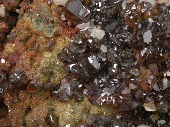 Sphalerite, Dolomite, Quartz from Mina Troya, Mutiloa, 19 km southwest of San Sebastin, Pais Vasco, Spain