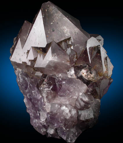 Quartz var. Amethyst Quartz with Hematite inclusions from Blue Point Mine, Pearl Station, Thunder Bay District, Ontario, Canada