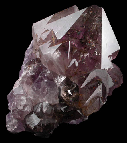 Quartz var. Amethyst Quartz with Hematite inclusions from Blue Point Mine, Pearl Station, Thunder Bay District, Ontario, Canada