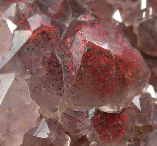 Quartz var. Amethyst Quartz with Hematite inclusions from Blue Point Mine, Pearl Station, Thunder Bay District, Ontario, Canada