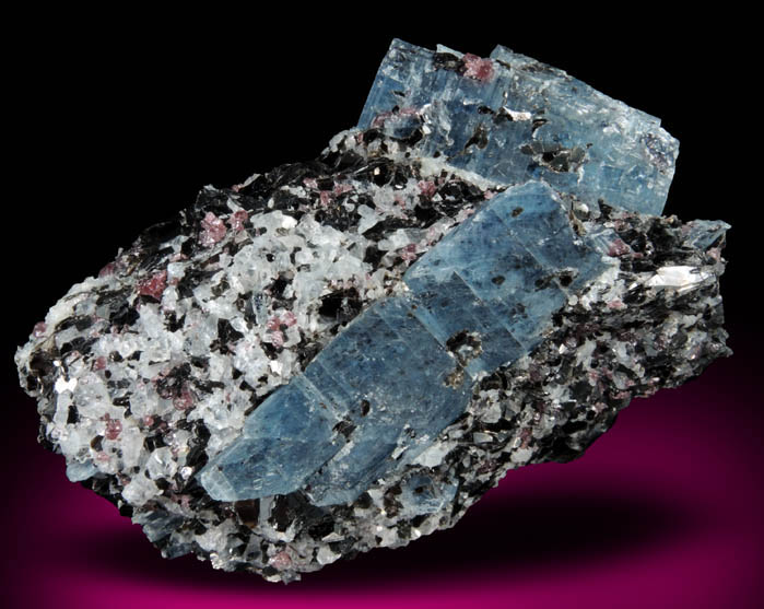 Kyanite and Almandine Garnet in Biotite-Quartz schist from Khit Ostrov, Karelia, Russia