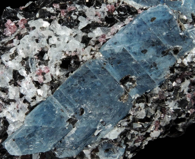 Kyanite and Almandine Garnet in Biotite-Quartz schist from Khit Ostrov, Karelia, Russia