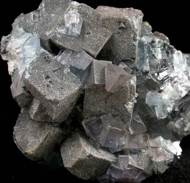 Galena and Fluorite with Anglesite from Blanchard Mine, Hansonburg District, 8.5 km south of Bingham, Socorro County, New Mexico