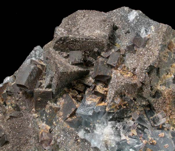 Galena and Fluorite with Anglesite from Blanchard Mine, Hansonburg District, 8.5 km south of Bingham, Socorro County, New Mexico