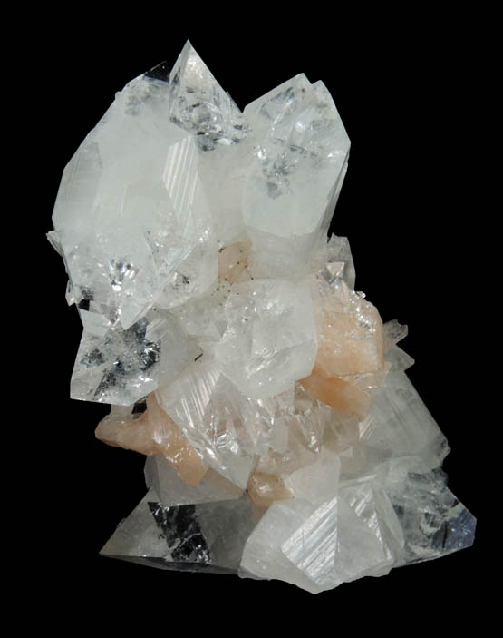 Apophyllite and Stilbite over Quartz coated Calcite from Jalgaon, Maharashtra, India