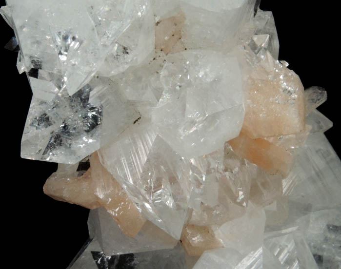 Apophyllite and Stilbite over Quartz coated Calcite from Jalgaon, Maharashtra, India