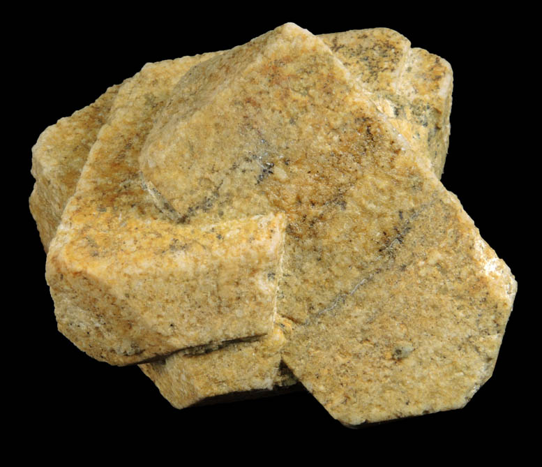 Microcline (intersecting Carlsbad-law twins) from Maroon Bells, Elk Mountains, southwest of Aspen, Pitkin County and Gunnison County, Colorado