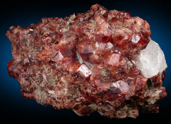 Almandine-Spessartine Garnet with Quartz from Mount Apatite, Auburn, Androscoggin County, Maine