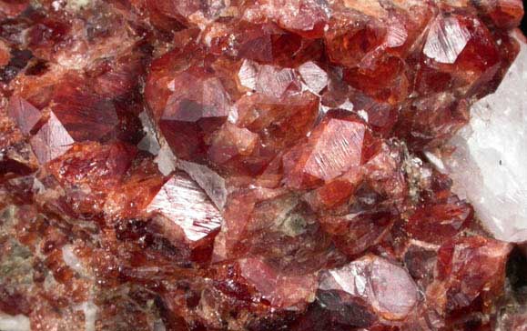 Almandine-Spessartine Garnet with Quartz from Mount Apatite, Auburn, Androscoggin County, Maine