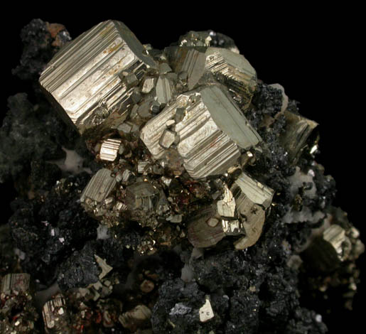 Pyrite with Sphalerite from Huaron District, Cerro de Pasco Province, Pasco Department, Peru