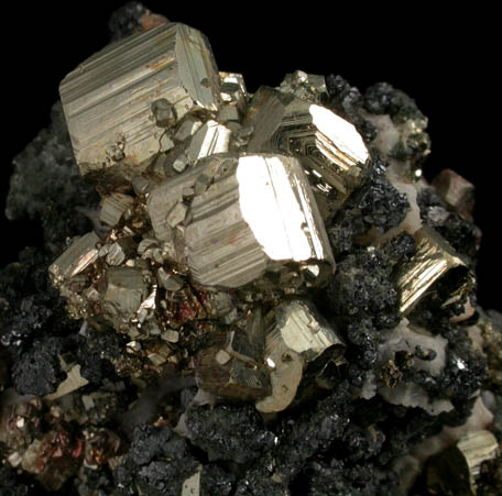 Pyrite with Sphalerite from Huaron District, Cerro de Pasco Province, Pasco Department, Peru