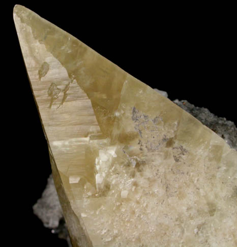 Calcite with Dickite inclusions on Dolomite with Chalcopyrite from Sweetwater Mine, Viburnum Trend, Reynolds County, Missouri