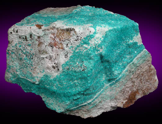 Devilline with Gypsum from Jean Baptiste Mine, Lavrion (Laurium) Mining District, Attica Peninsula, Greece