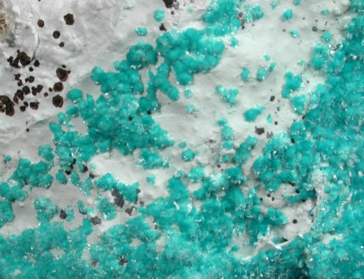 Devilline with Gypsum from Jean Baptiste Mine, Lavrion (Laurium) Mining District, Attica Peninsula, Greece