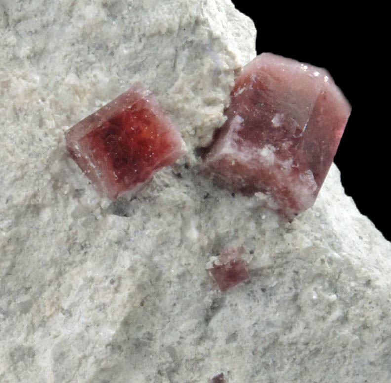 Beryl var. Bixbite (Red Beryl) from Rex Harris' Ruby Violet claim, 1 km north of Bumblebee Mountain, Wah Wah Mountains, Beaver County, Utah