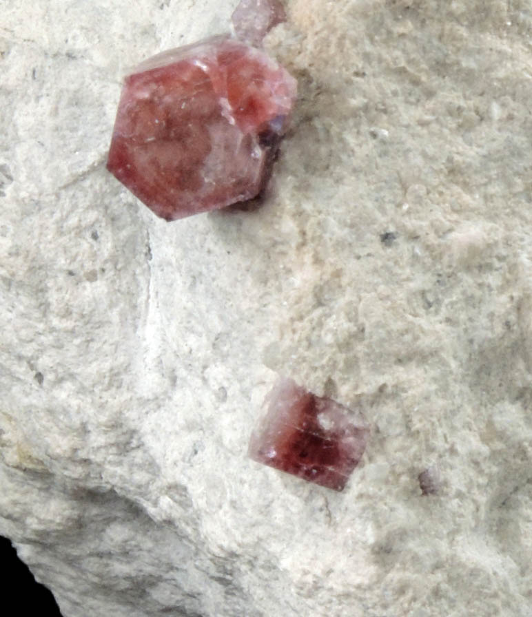 Beryl var. Bixbite (Red Beryl) from Rex Harris' Ruby Violet claim, 1 km north of Bumblebee Mountain, Wah Wah Mountains, Beaver County, Utah