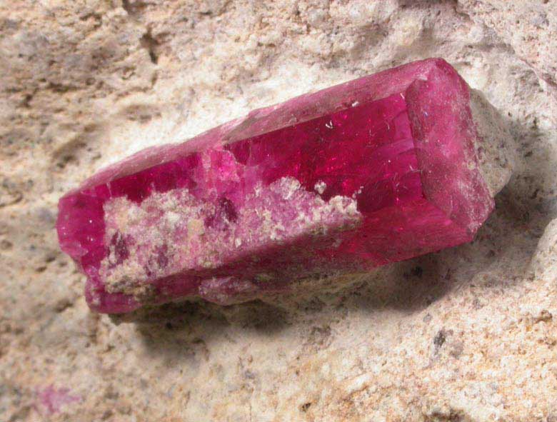 Beryl var. Bixbite (Red Beryl) from Rex Harris' Ruby Violet claim, 1 km north of Bumblebee Mountain, Wah Wah Mountains, Beaver County, Utah