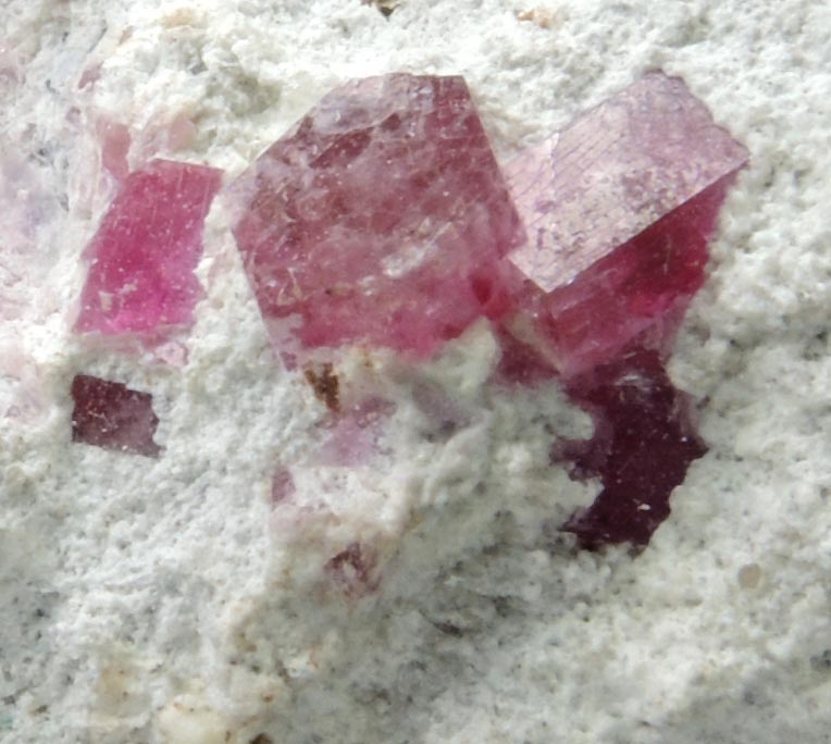 Beryl var. Bixbite (Red Beryl) from Rex Harris' Ruby Violet claim, 1 km north of Bumblebee Mountain, Wah Wah Mountains, Beaver County, Utah