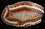 Quartz var. Banded Agate from Rio Grande do Sul, Brazil