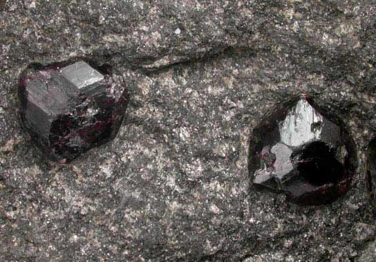 Almandine Garnet from Garnet Ledge, east shore of Stikine River Delta, 11 km north of Wrangell, Alaska