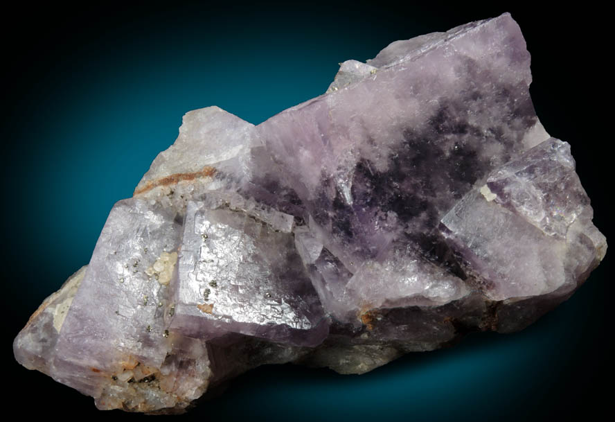 Fluorite with Pyrite and Calcite from Weardale, County Durham, England