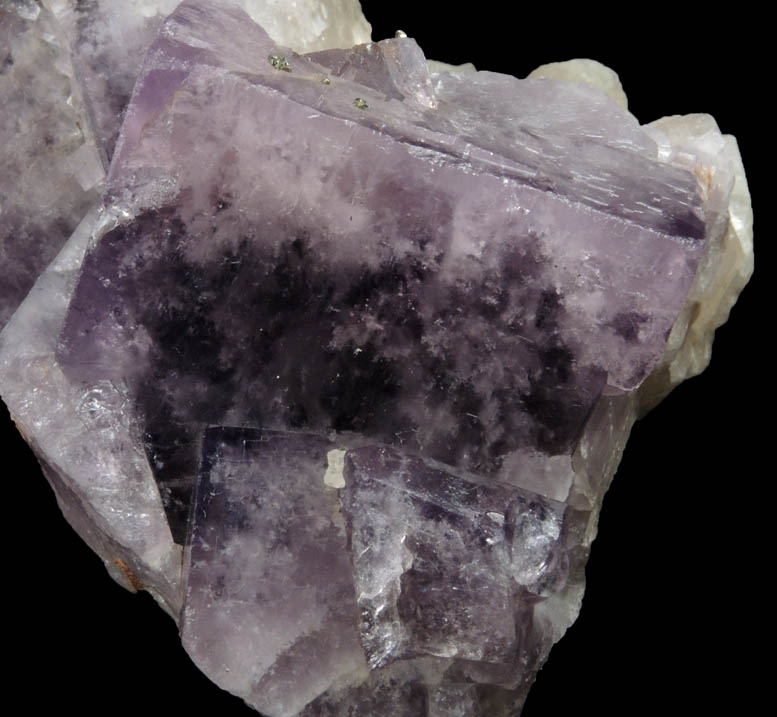 Fluorite with Pyrite and Calcite from Weardale, County Durham, England