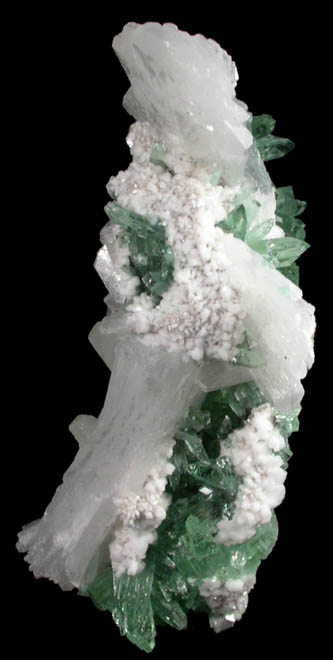 Apophyllite with Stilbite on Heulandite from Pashan Hill Quarry, Pune District, Maharashtra, India