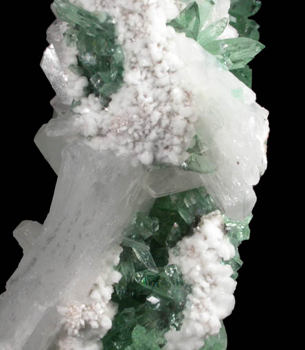 Apophyllite with Stilbite on Heulandite from Pashan Hill Quarry, Pune District, Maharashtra, India