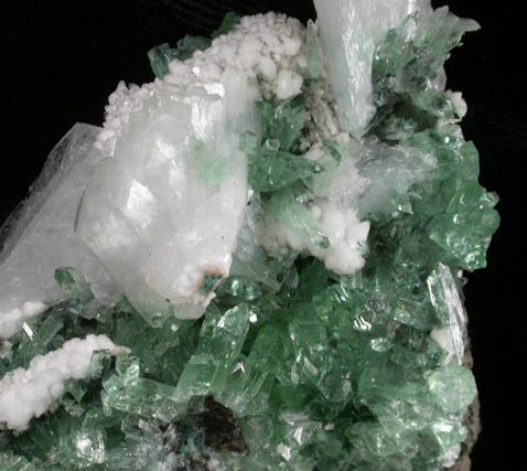 Apophyllite with Stilbite on Heulandite from Pashan Hill Quarry, Pune District, Maharashtra, India