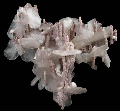 Stilbite on Chlorite stalactites from Lonavala, Maharashtra, India