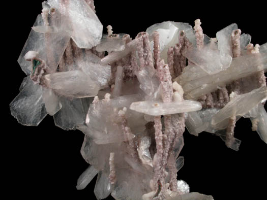 Stilbite on Chlorite stalactites from Lonavala, Maharashtra, India