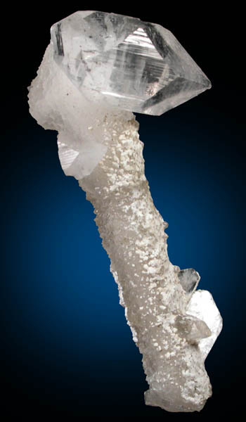 Apophyllite and Stilbite on stalactitic Quartz from Nashik District, Maharashtra, India