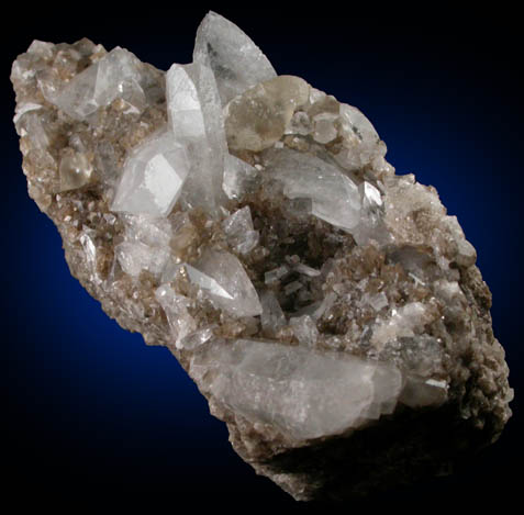 Celestine with Calcite from Monroe, Monroe County, Michigan