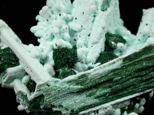 Malachite pseudomorphs after Barite with Malachite and Chrysocolla from Shinkolobwe Mine, 22 km WSW of Likasi, Katanga Copperbelt, Haut-Katanga Province, Democratic Republic of the Congo