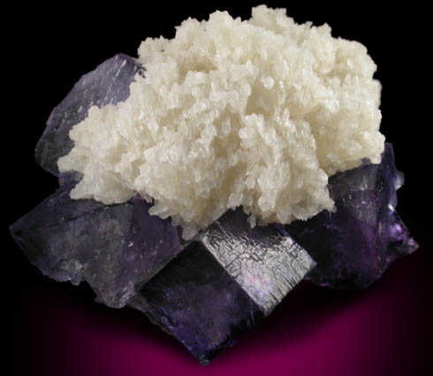 Barite on Fluorite from Elmwood Mine, Carthage. Smith County, Tennessee