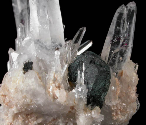 Quartz with Bornite from Leonard Mine, Butte Mining District, Summit Valley, Silver Bow County, Montana