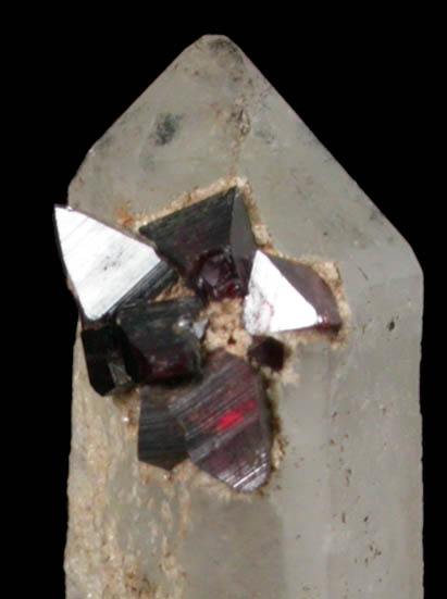 Anatase on Quartz from Pea Trevinca, Orense, Spain