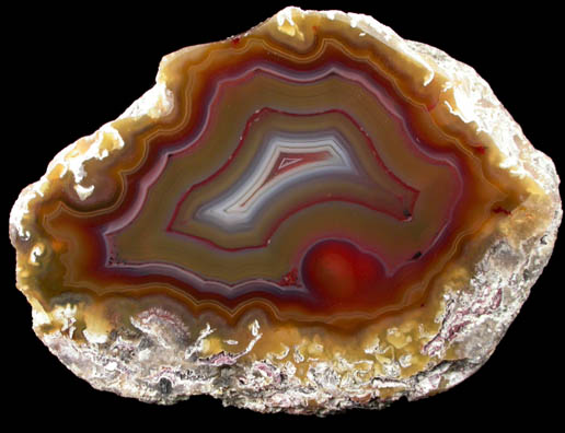 Quartz var. Laguna Agate from Alianza Claim, Ojo Laguna, Ahumada, Chihuahua, Mexico