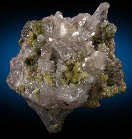 Mimetite on Cerussite from Tsumeb Mine, Otavi-Bergland District, Oshikoto, Namibia